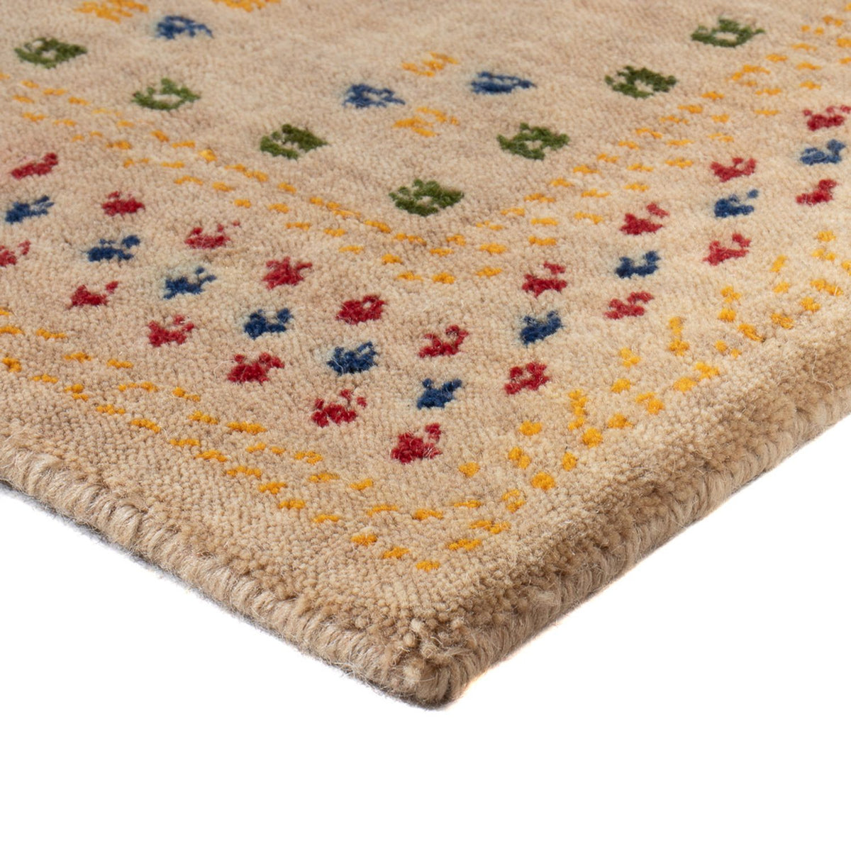 Alfombra Gabbeh - Loribaft Softy - 90 x 60 cm - beige claro