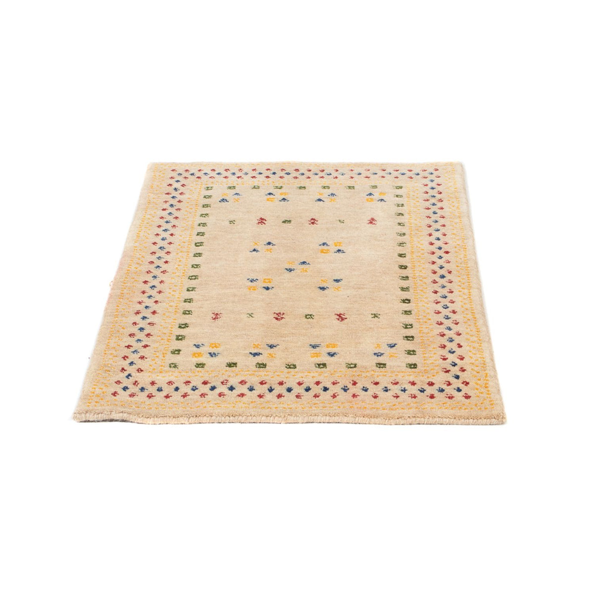 Alfombra Gabbeh - Loribaft Softy - 90 x 60 cm - beige claro