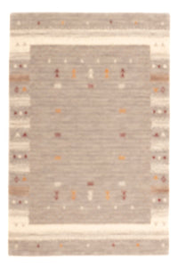 Alfombra Gabbeh - Loribaft Softy - 90 x 60 cm - beige oscuro