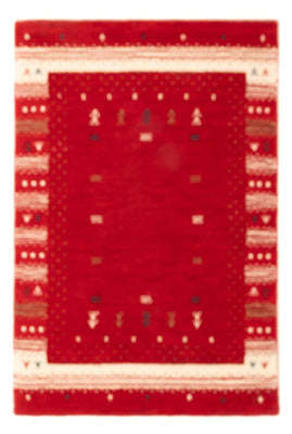 Alfombra Gabbeh - Loribaft Softy - 90 x 60 cm - rojo