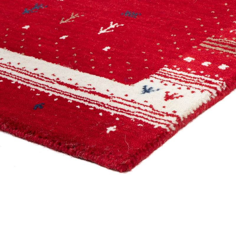 Alfombra Gabbeh - Loribaft Softy - 90 x 60 cm - rojo
