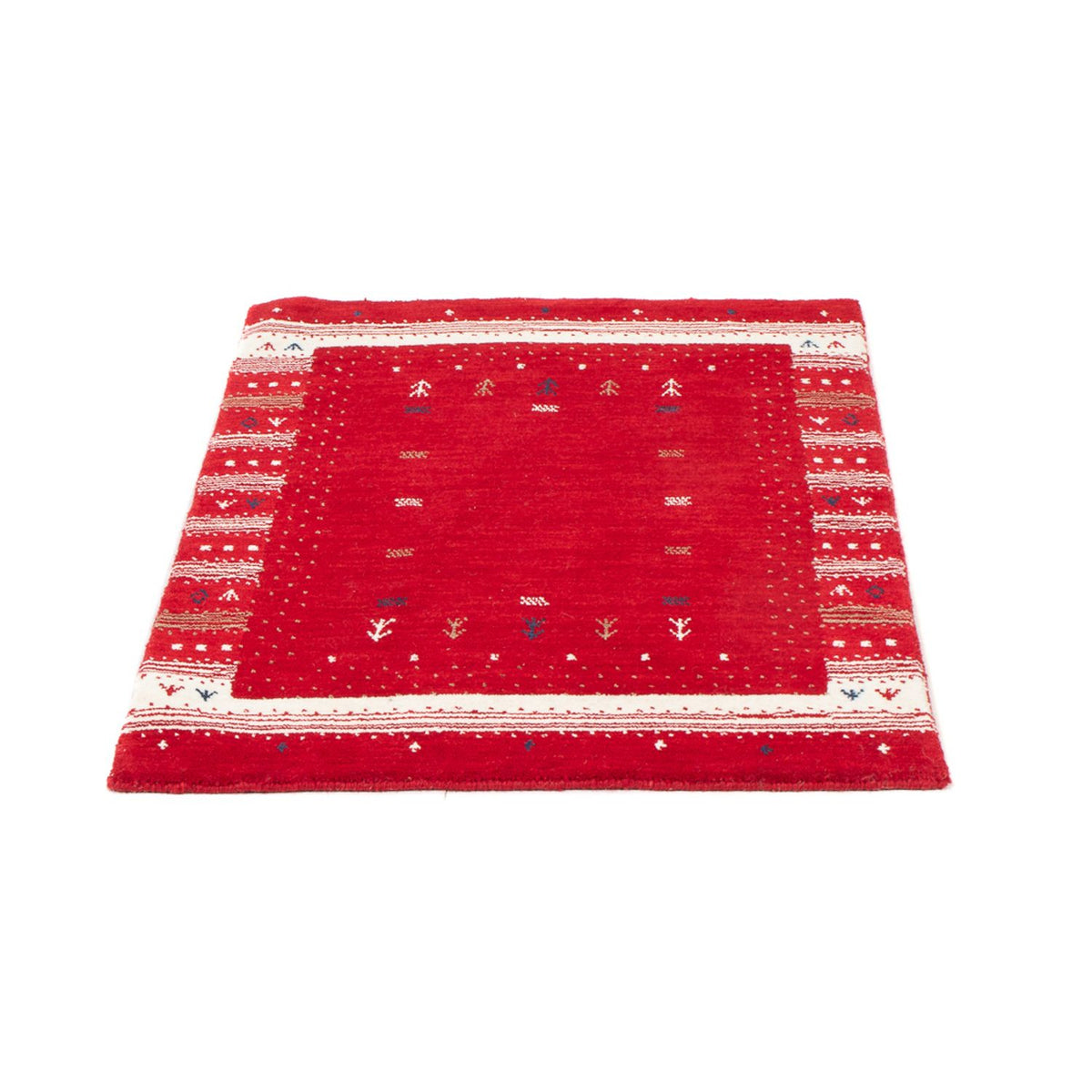 Alfombra Gabbeh - Loribaft Softy - 90 x 60 cm - rojo