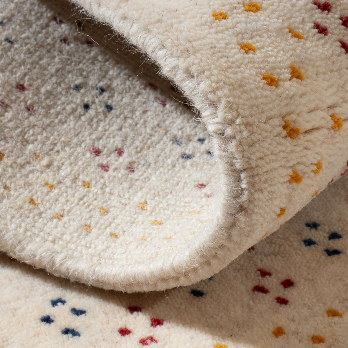 Alfombra Gabbeh - Loribaft Softy - 90 x 60 cm - beige