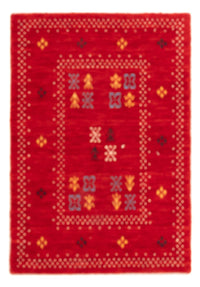 Alfombra Gabbeh - Loribaft Softy - 90 x 60 cm - rojo