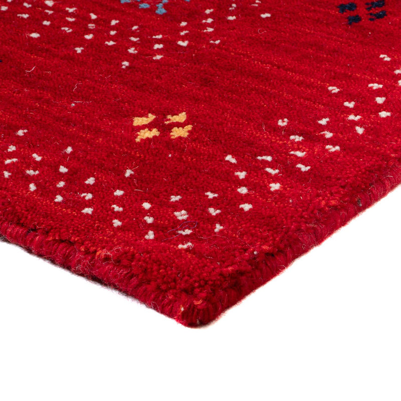 Alfombra Gabbeh - Loribaft Softy - 90 x 60 cm - rojo