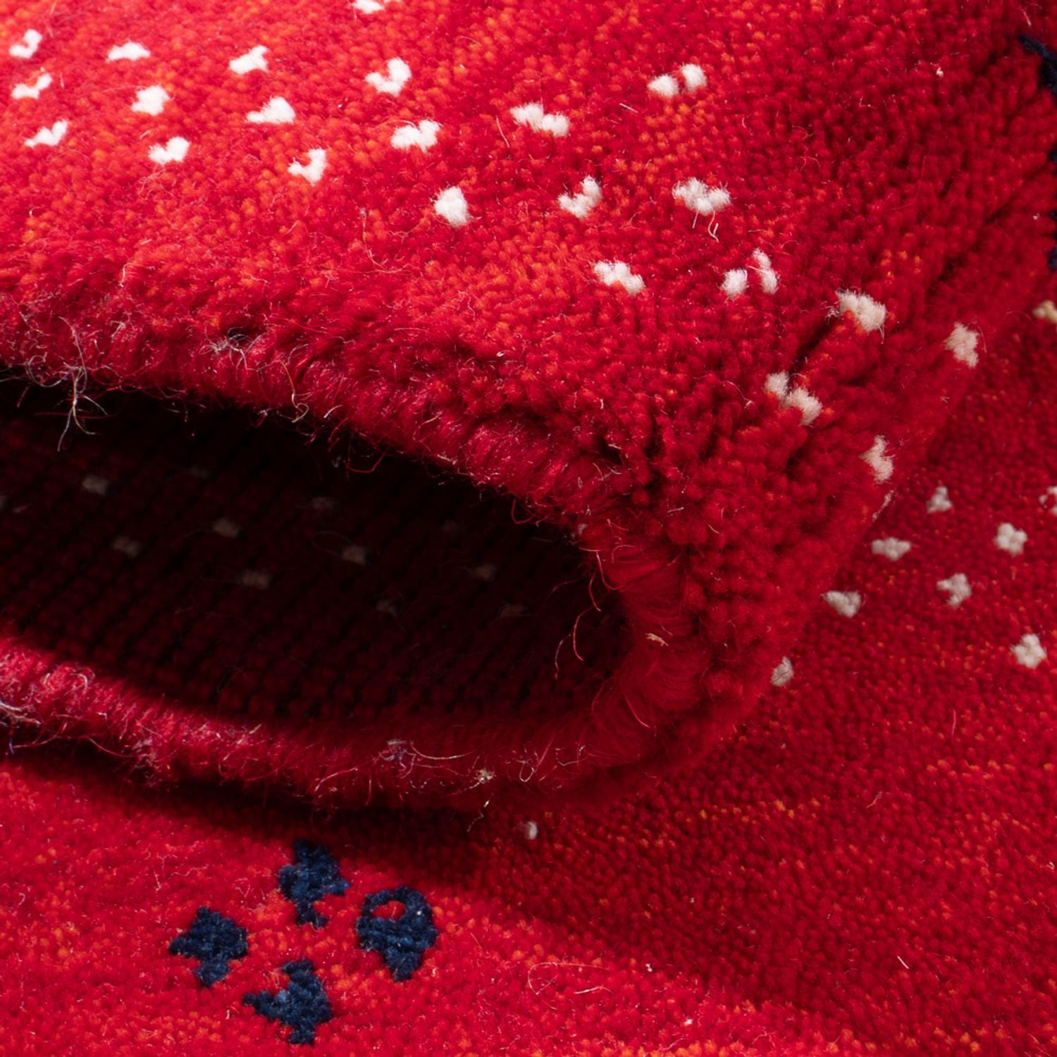Alfombra Gabbeh - Loribaft Softy - 90 x 60 cm - rojo