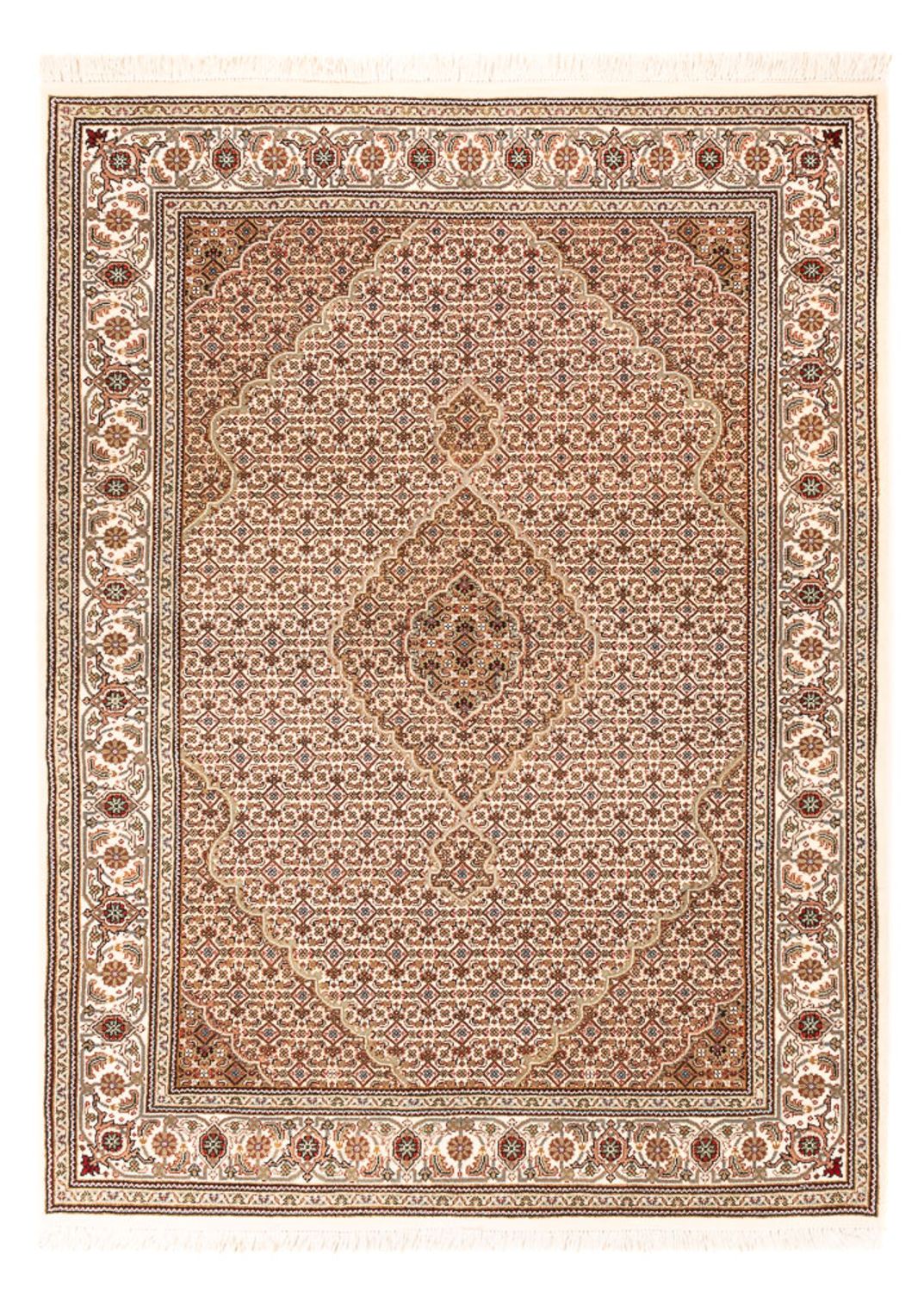 Alfombra oriental - Tabriz - 200 x 150 cm - beige oscuro
