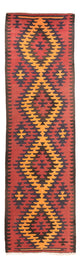 Kilim antiguo Alfombra 423x140cm