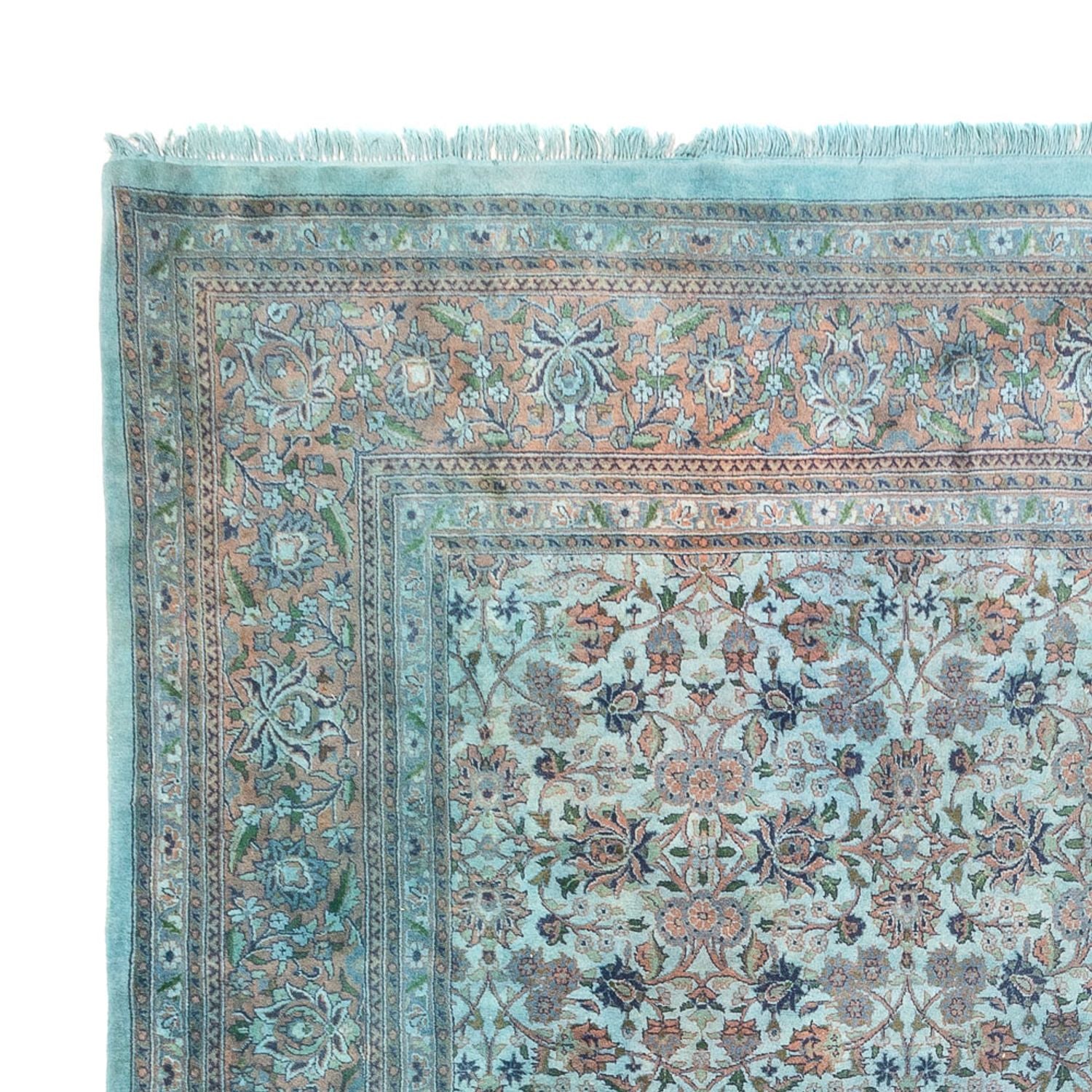 Alfombra oriental - 380 x 280 cm - turquesa