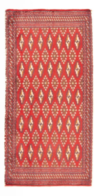 Alfombra Turkaman - 130 x 62 cm - rojo
