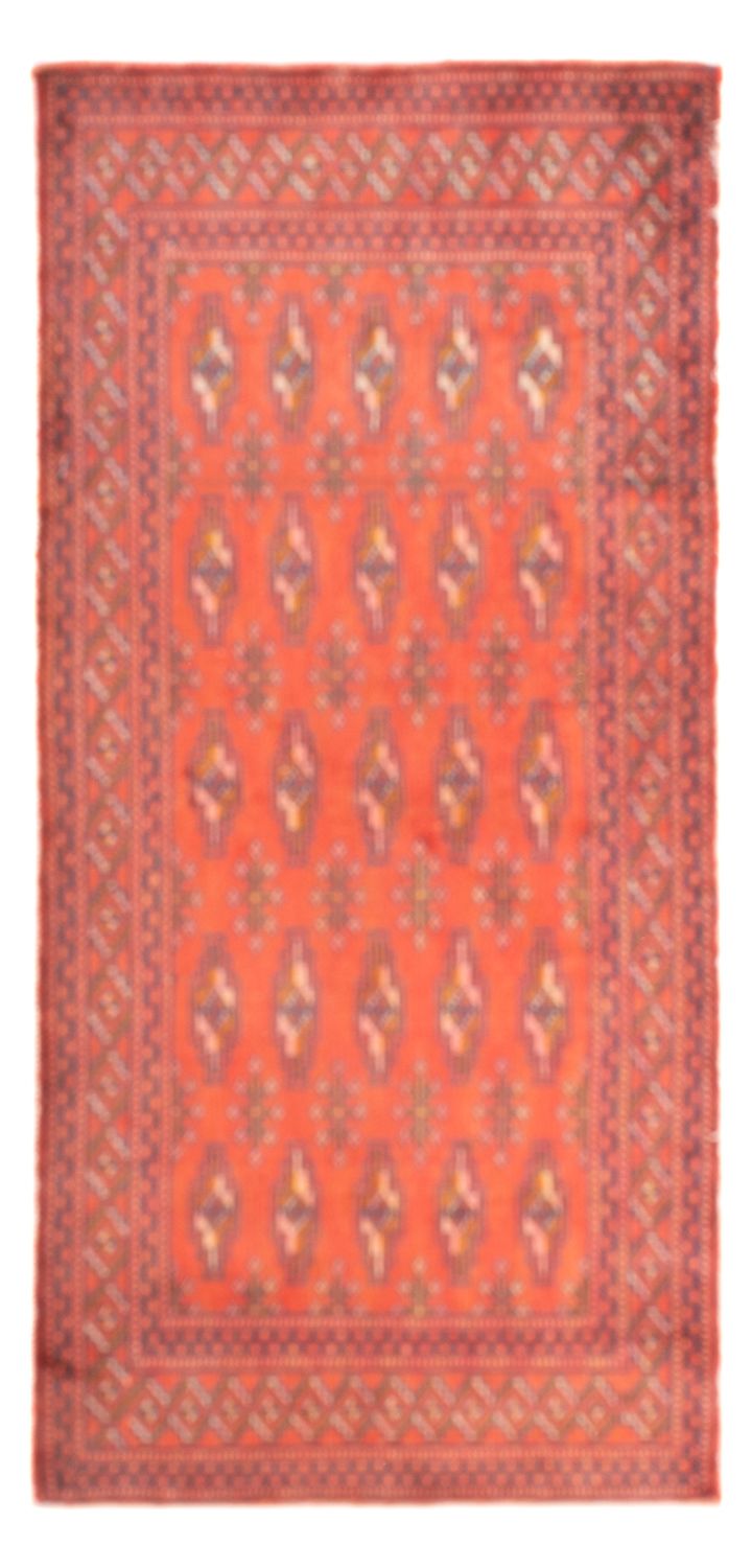 Alfombra Turkaman - 130 x 60 cm - rojo claro