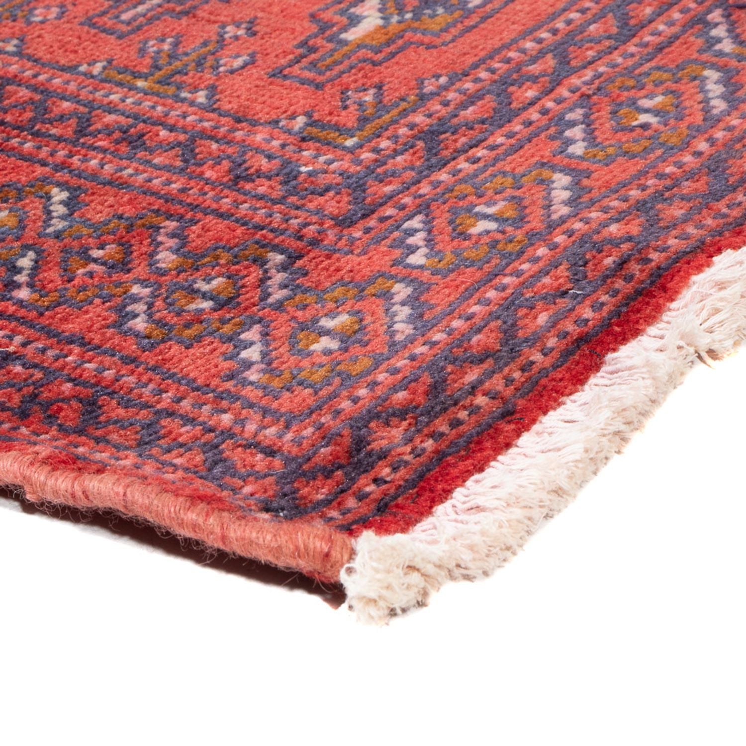 Alfombra Turkaman - 130 x 60 cm - rojo claro