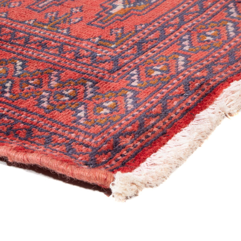 Alfombra Turkaman - 130 x 60 cm - rojo claro
