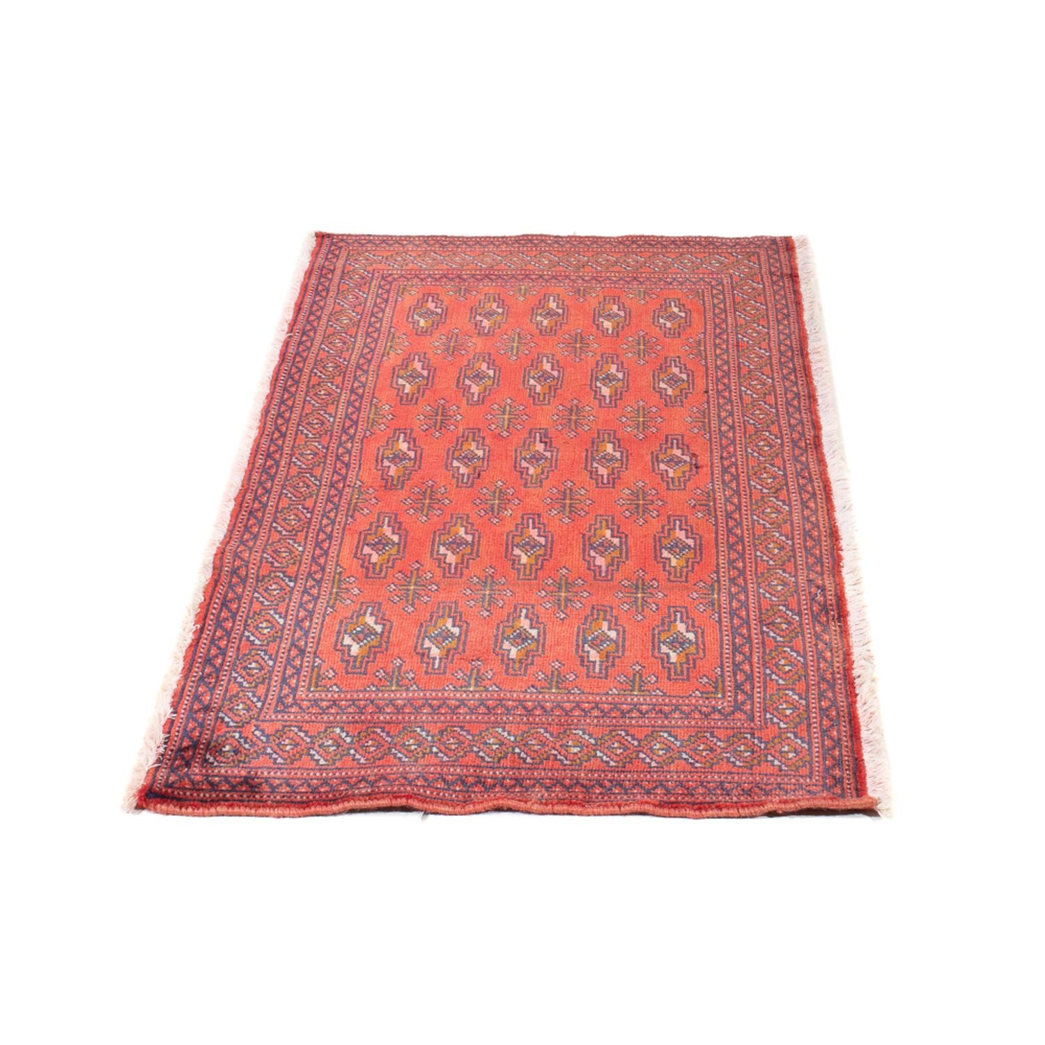 Alfombra Turkaman - 130 x 60 cm - rojo claro