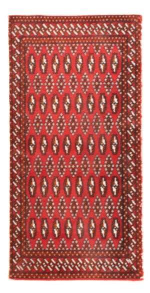 Alfombra Turkaman - 130 x 60 cm - rojo