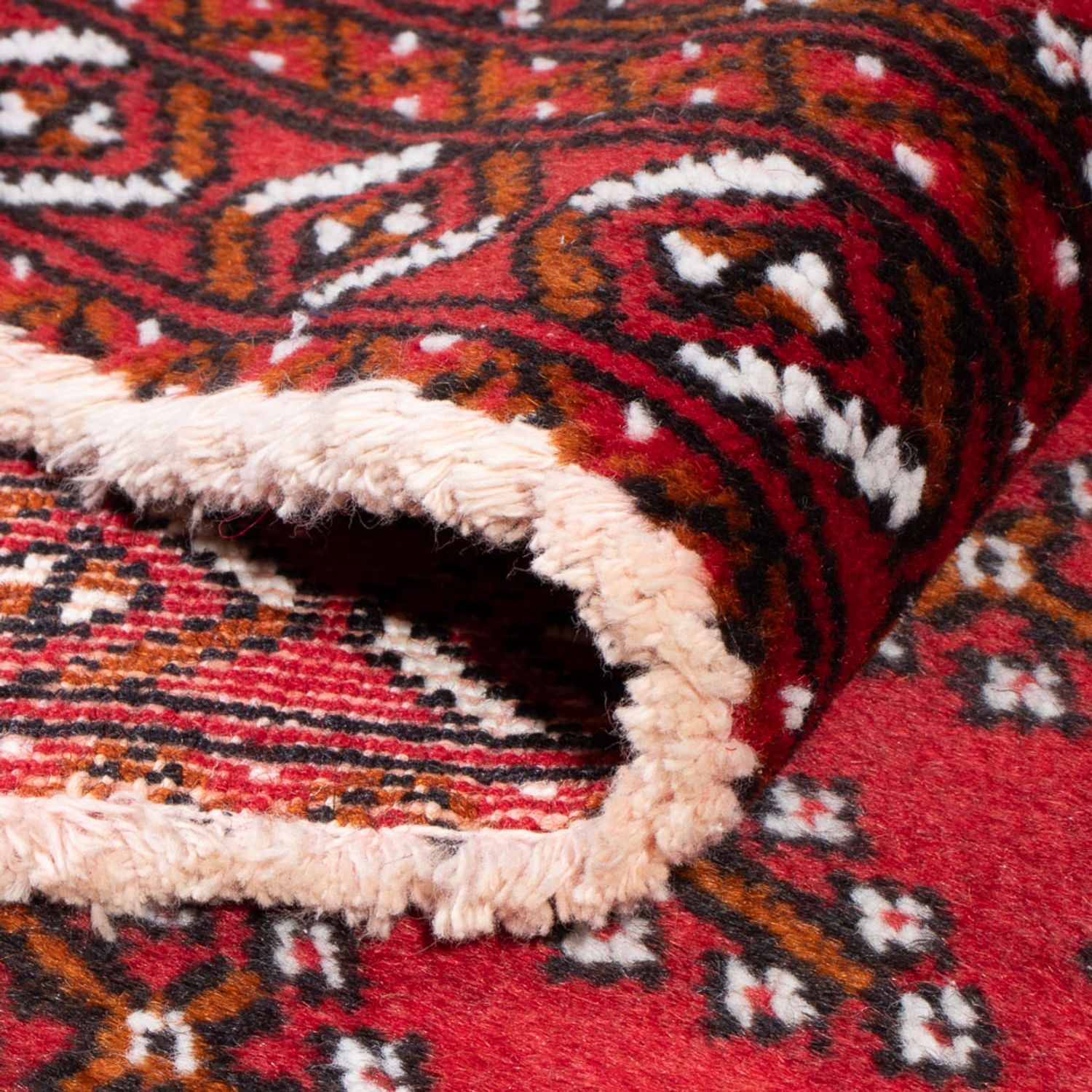 Alfombra Turkaman - 130 x 60 cm - rojo