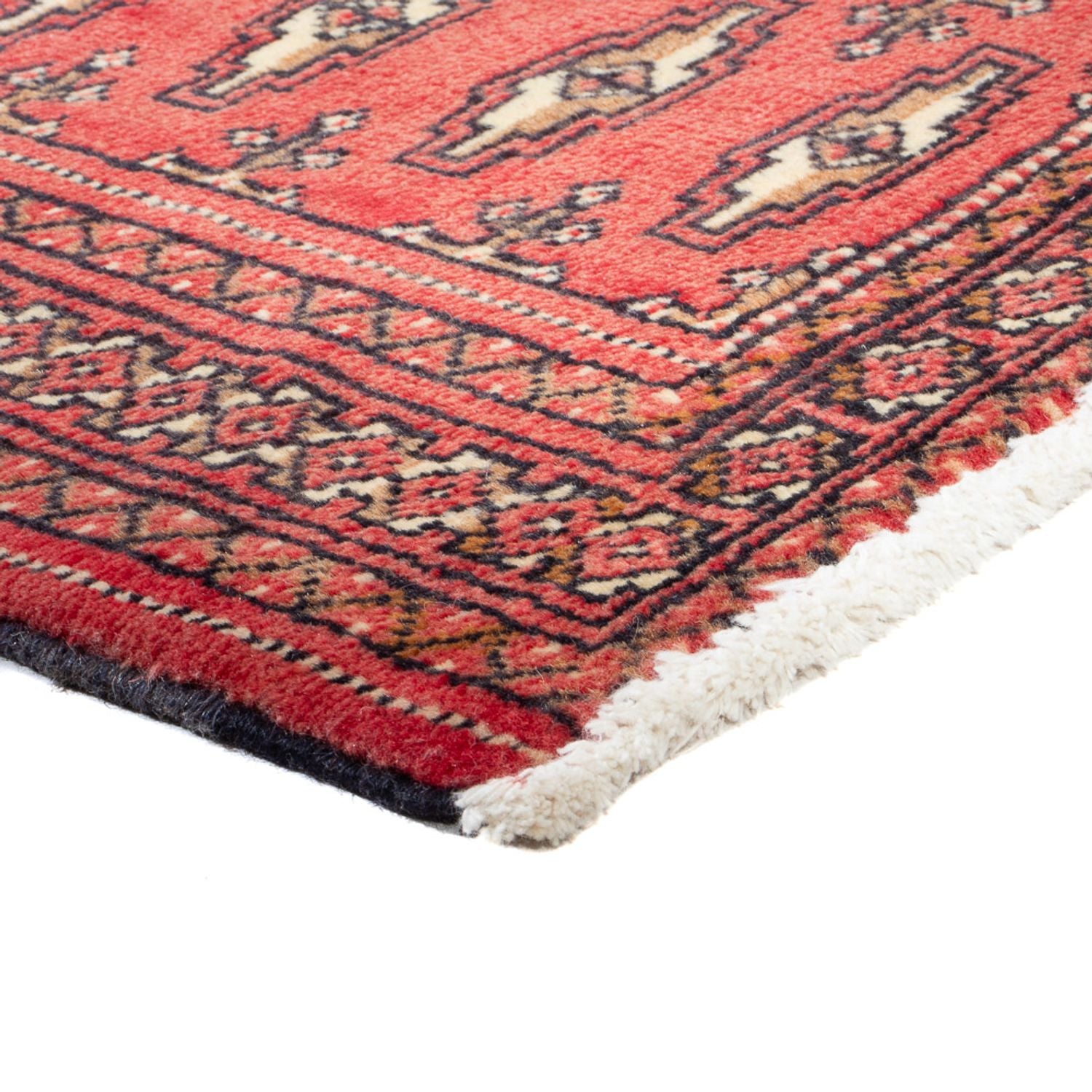Alfombra Turkaman - 100 x 50 cm - rojo claro
