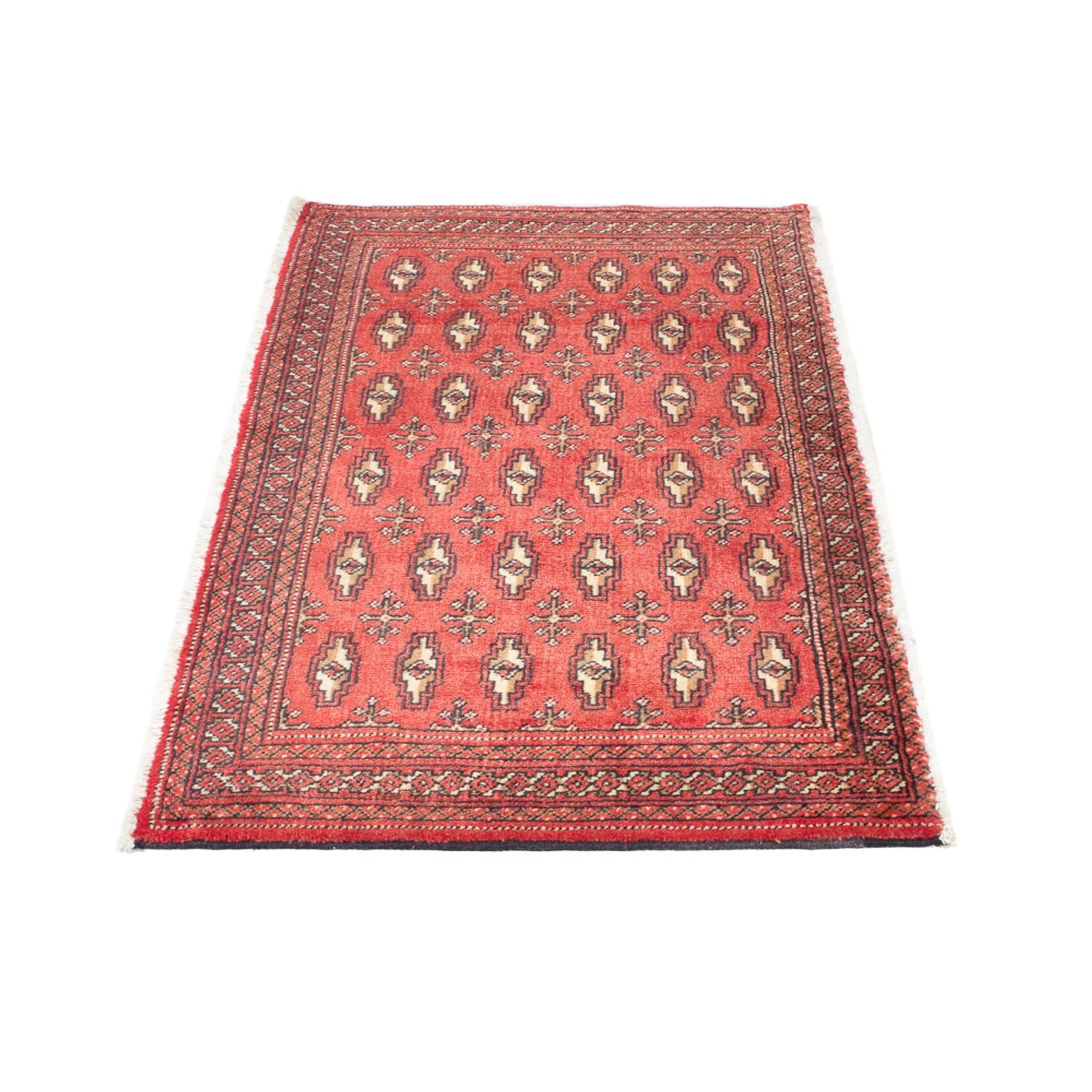 Alfombra Turkaman - 100 x 50 cm - rojo claro