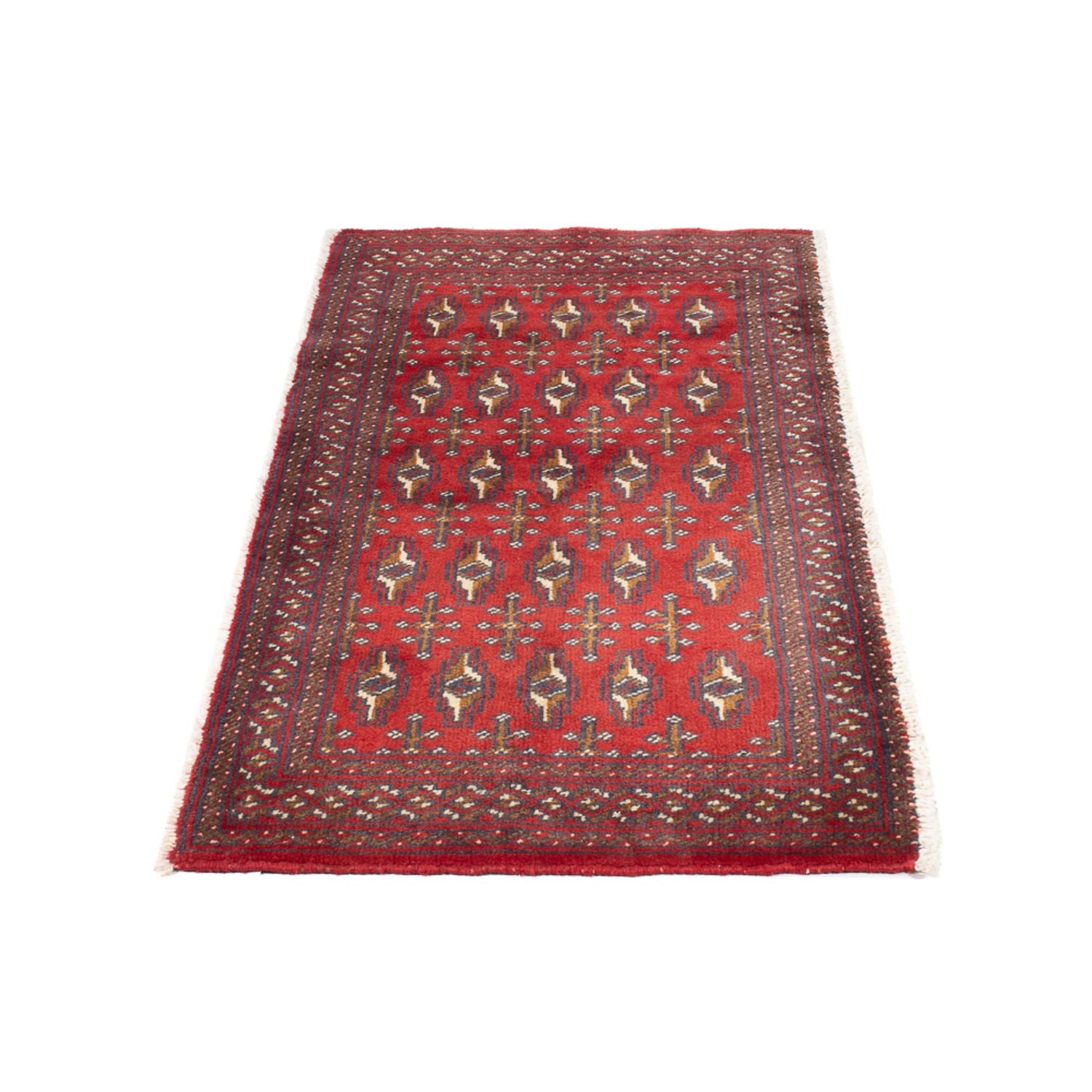 Alfombra Turkaman - 130 x 60 cm - rojo claro