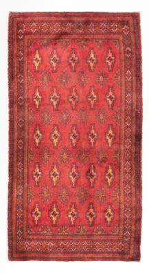Alfombra Turkaman - 130 x 60 cm - rojo