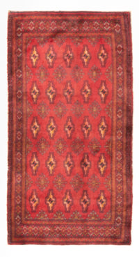 Alfombra Turkaman - 130 x 60 cm - rojo