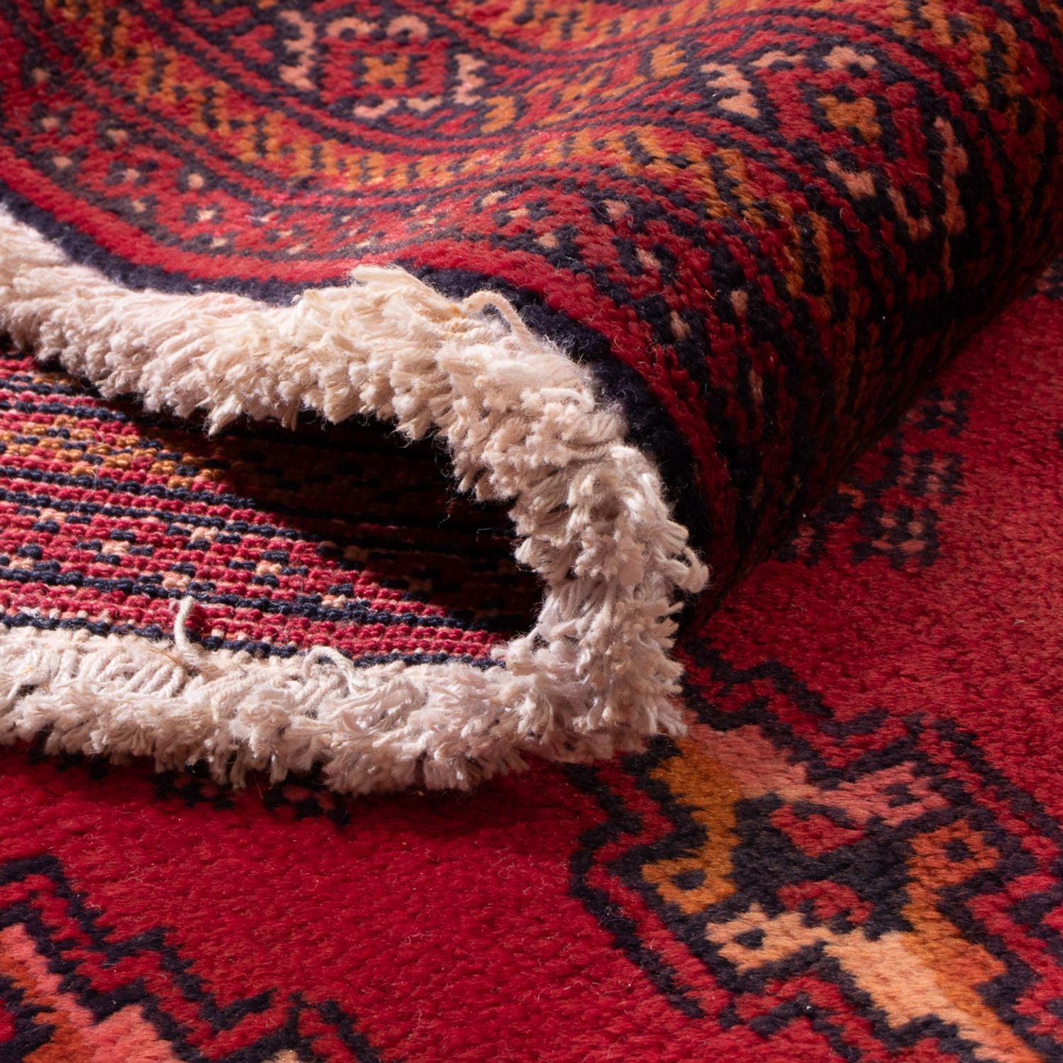 Alfombra Turkaman - 130 x 60 cm - rojo