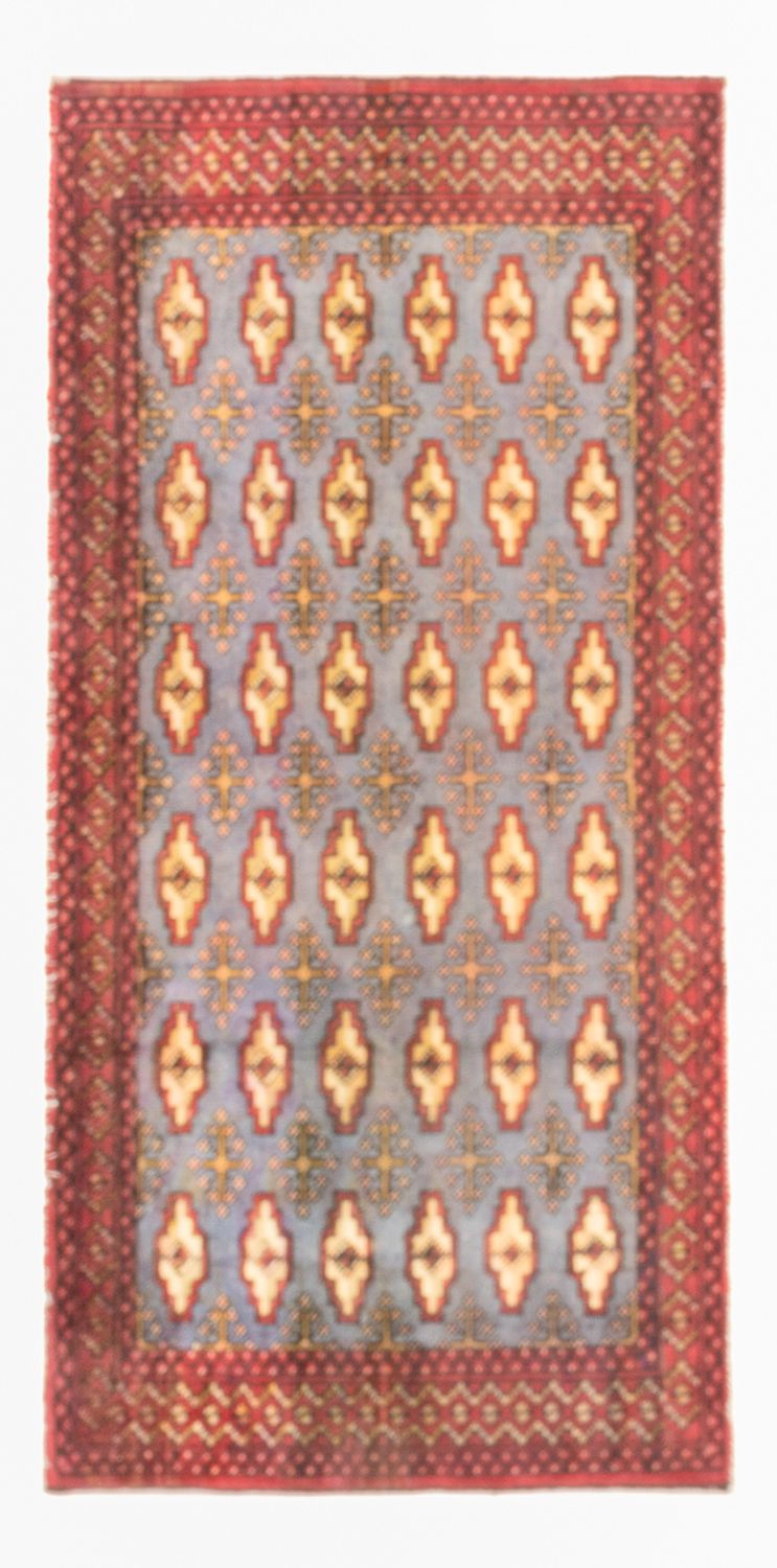 Alfombra de pasillo Alfombra Turkaman - 136 x 57 cm - azul claro