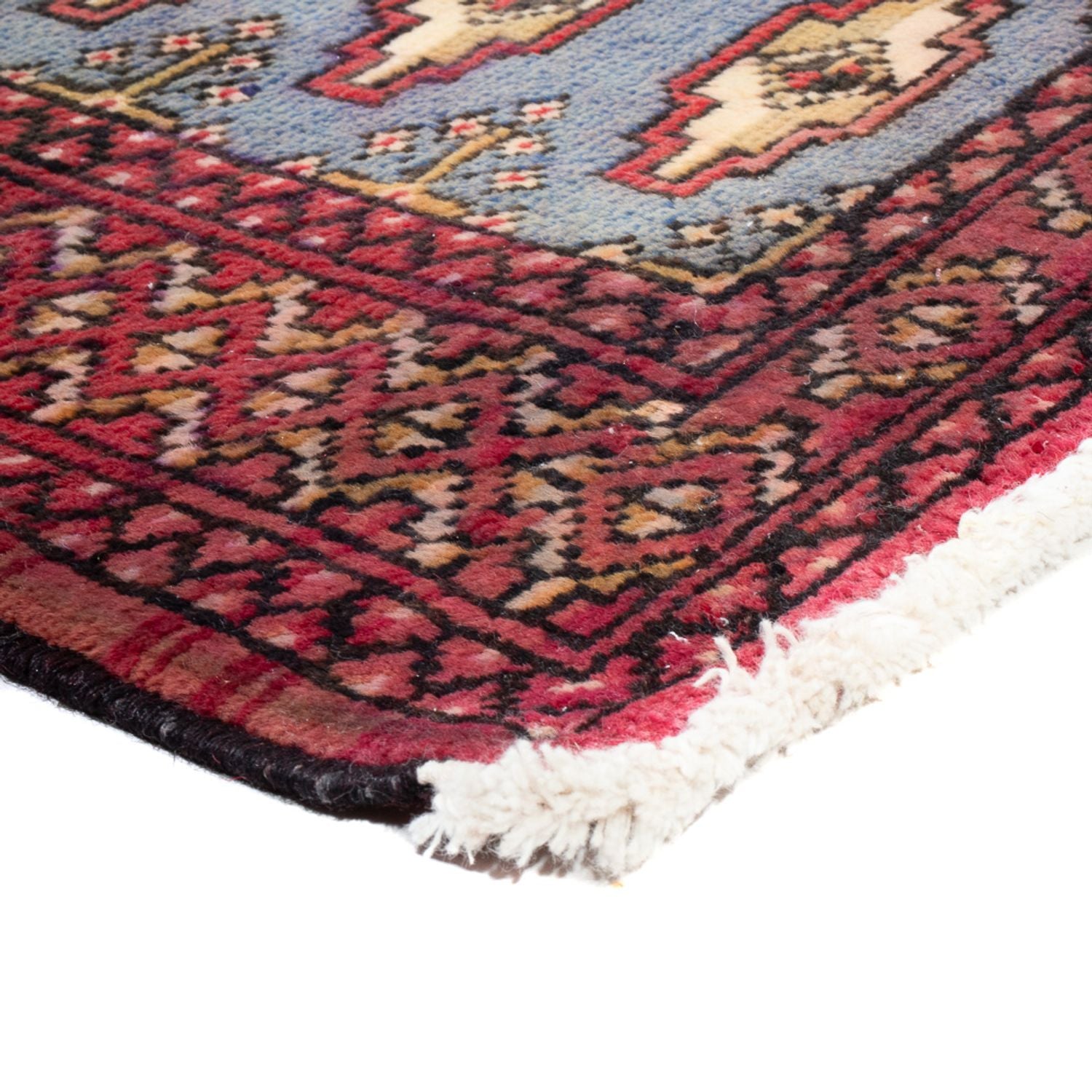 Alfombra de pasillo Alfombra Turkaman - 136 x 57 cm - azul claro