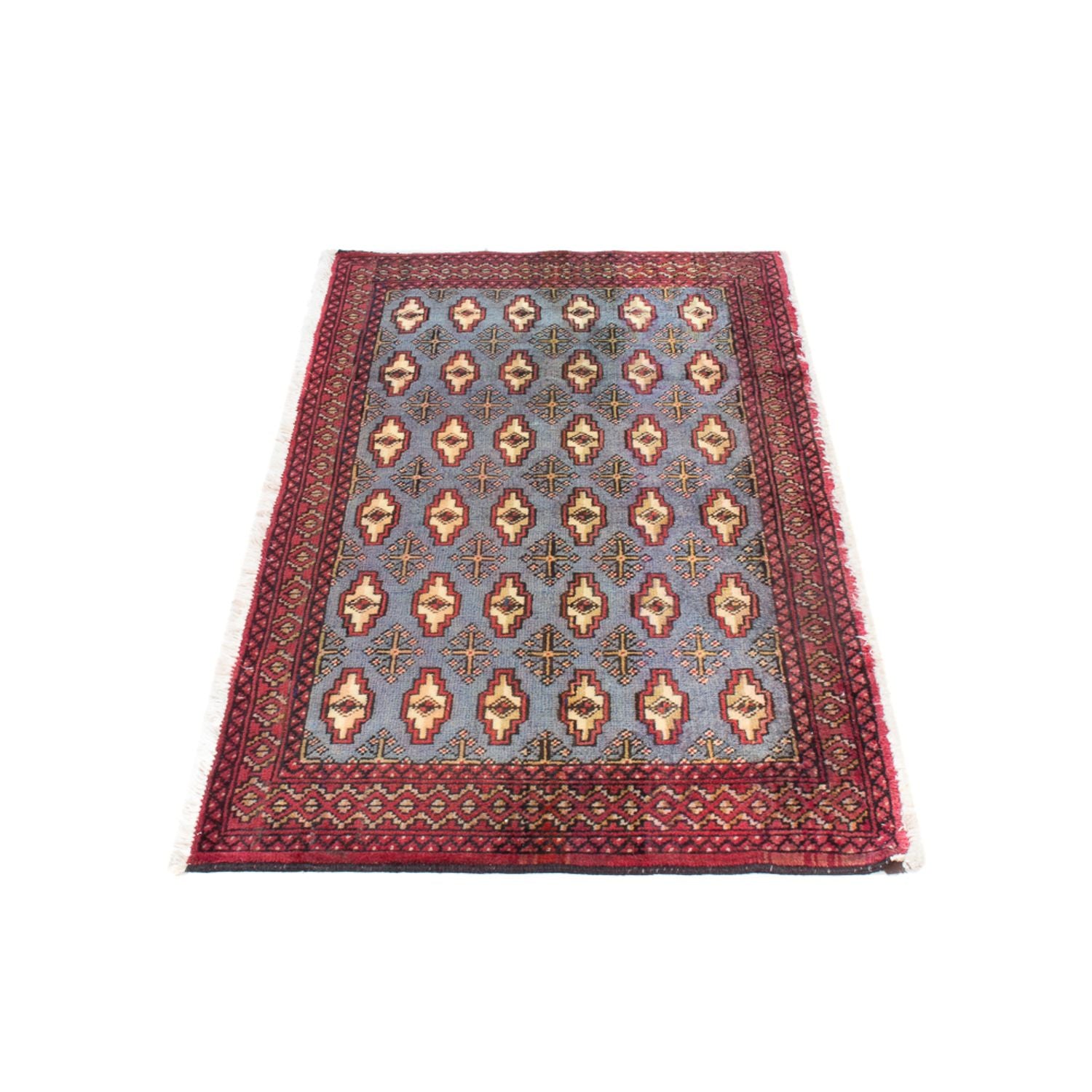 Alfombra de pasillo Alfombra Turkaman - 136 x 57 cm - azul claro