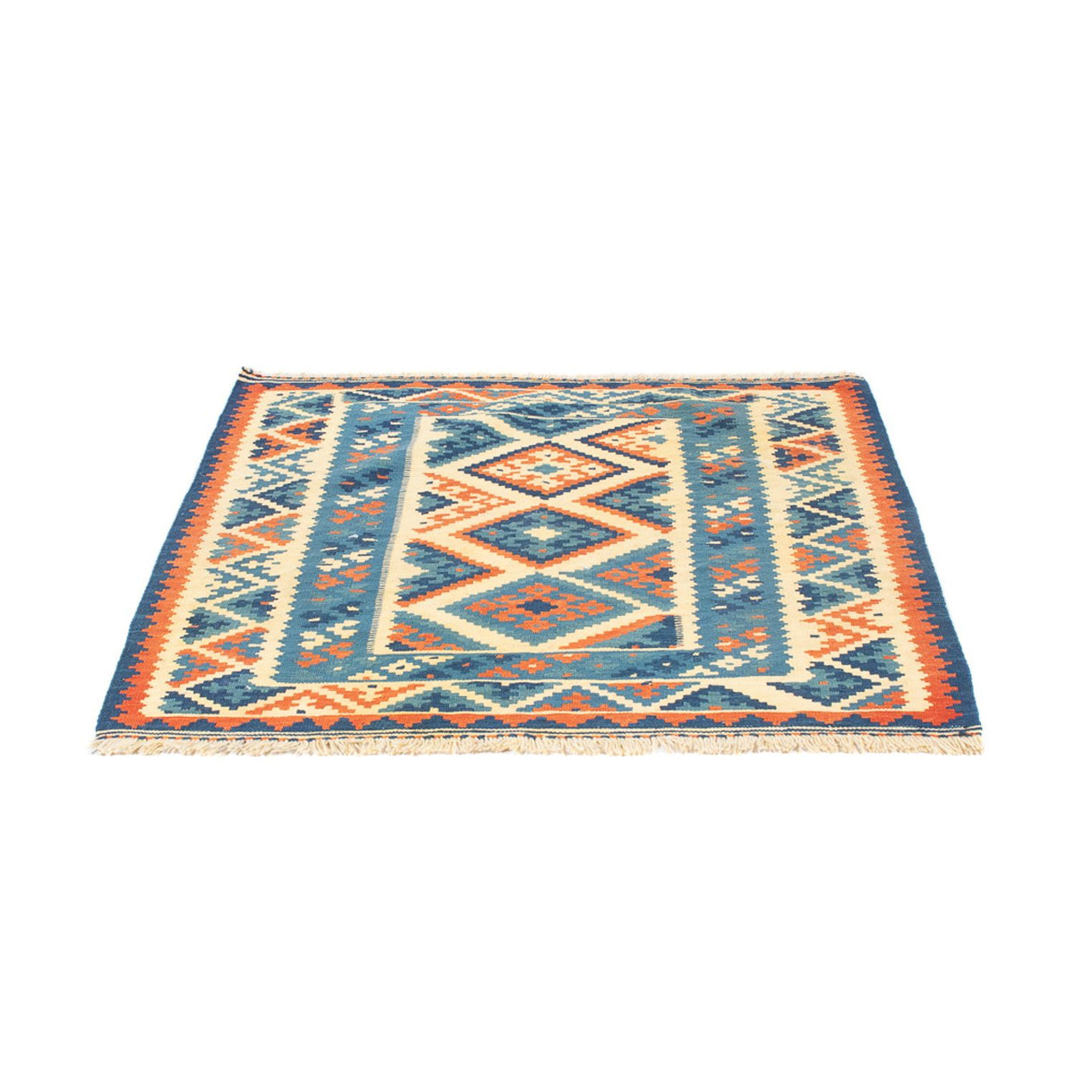 Alfombra Kelim - Oriental cuadrado  - 103 x 103 cm - multicolor