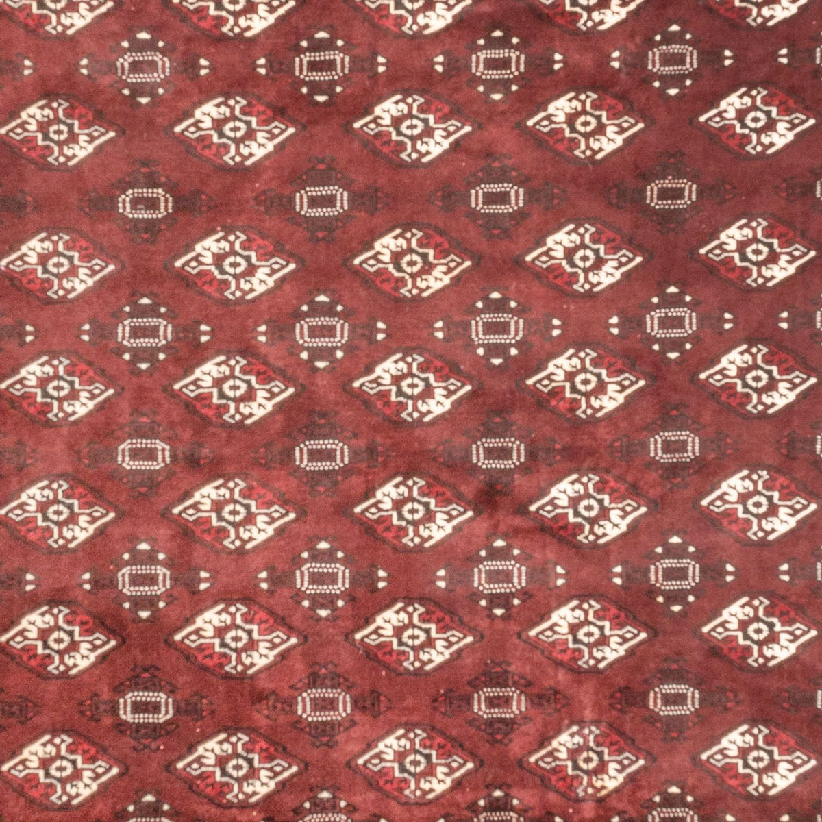 Alfombra Turkaman - 380 x 260 cm - rojo oscuro