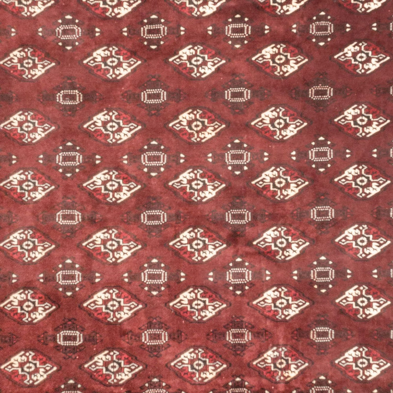 Alfombra Turkaman - 380 x 260 cm - rojo oscuro
