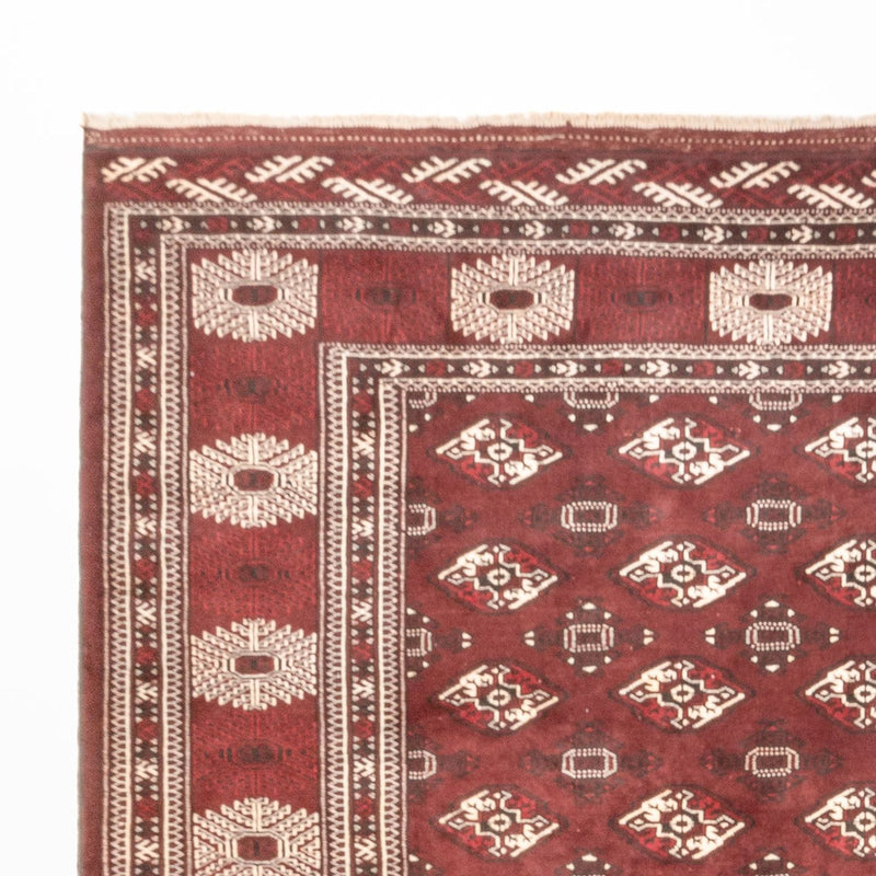Alfombra Turkaman - 380 x 260 cm - rojo oscuro