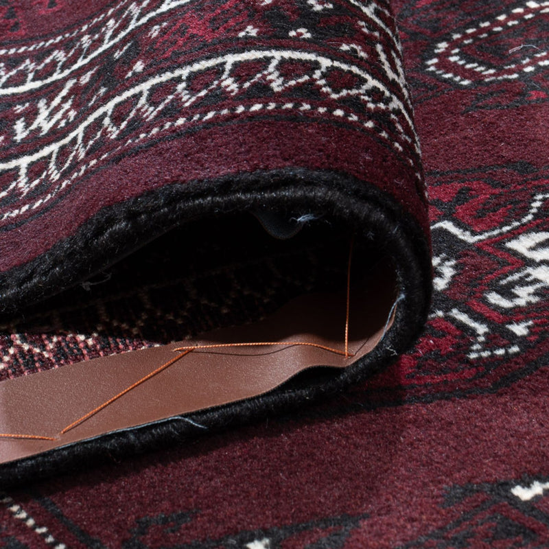 Alfombra Turkaman - 380 x 260 cm - rojo oscuro