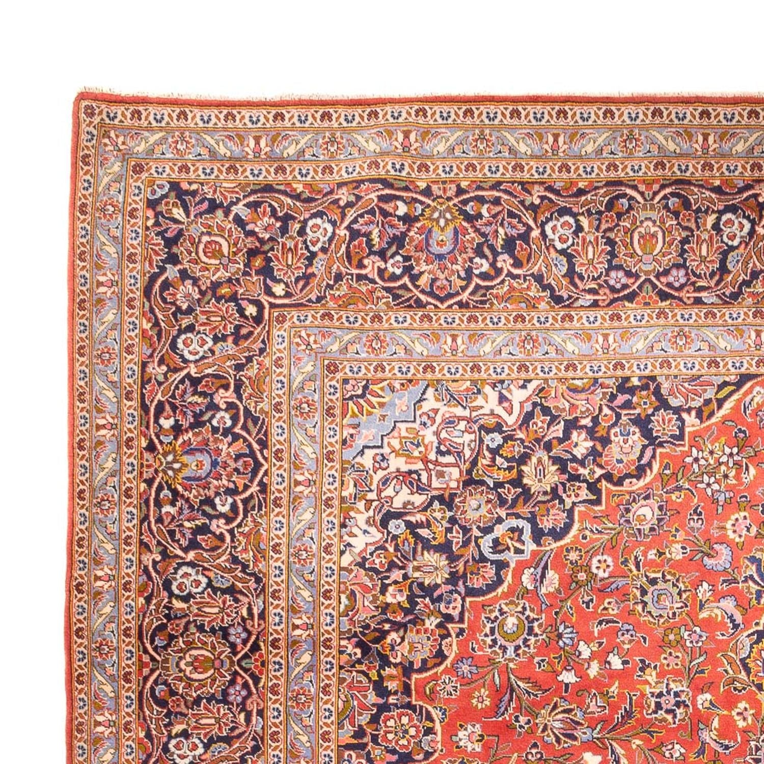 Alfombra persa - Keshan - 385 x 305 cm - rojo claro