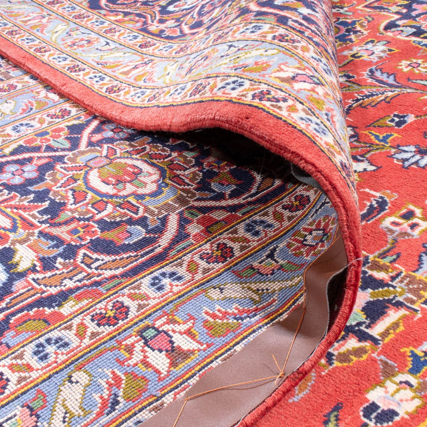 Alfombra persa - Keshan - 385 x 305 cm - rojo claro