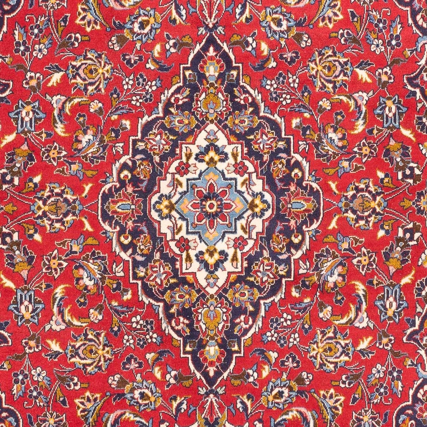Alfombra persa - Keshan - 302 x 195 cm - rojo