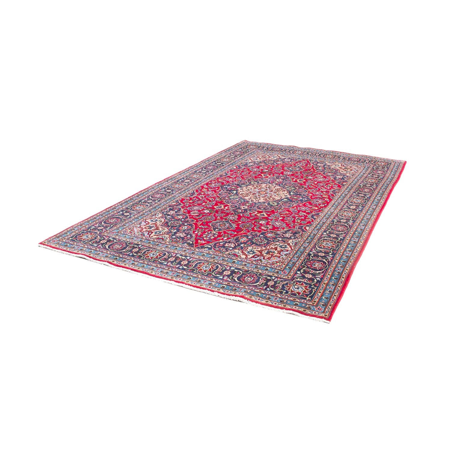 Alfombra persa - Keshan - 305 x 190 cm - rojo