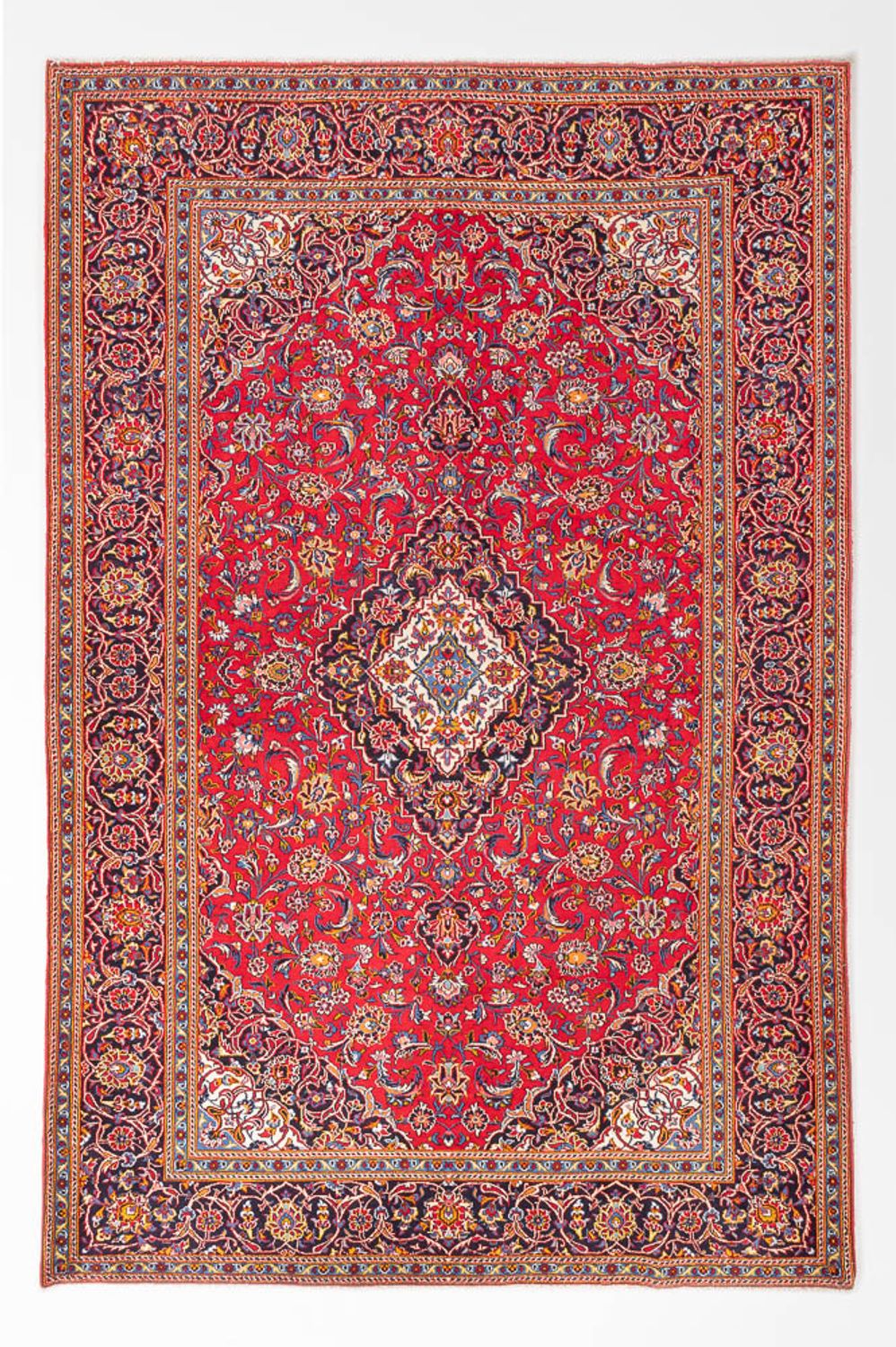Alfombra persa - Keshan - 300 x 218 cm - rojo