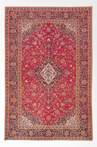 Alfombra persa - Keshan - 300 x 218 cm - rojo
