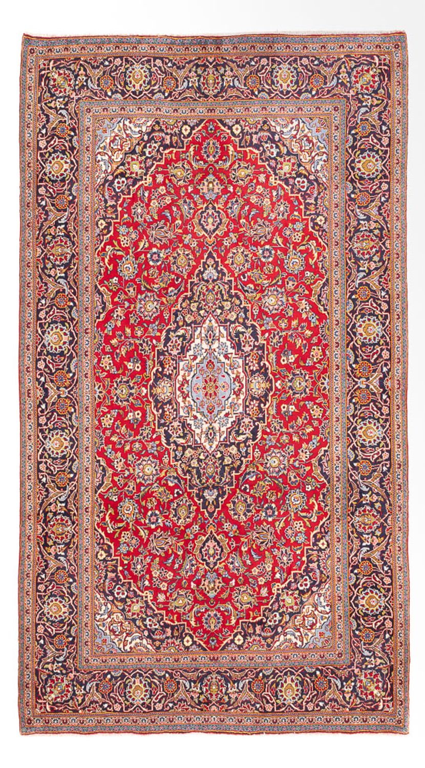 Alfombra persa - Keshan - 304 x 195 cm - rojo