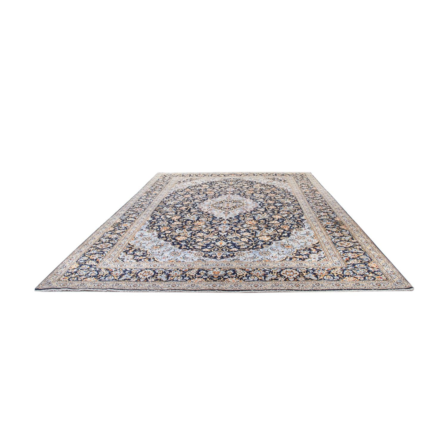 Alfombra persa - Keshan - 425 x 307 cm - azul oscuro