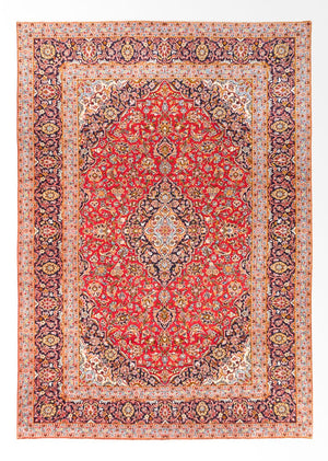 Alfombra persa - Keshan - 353 x 245 cm - rojo