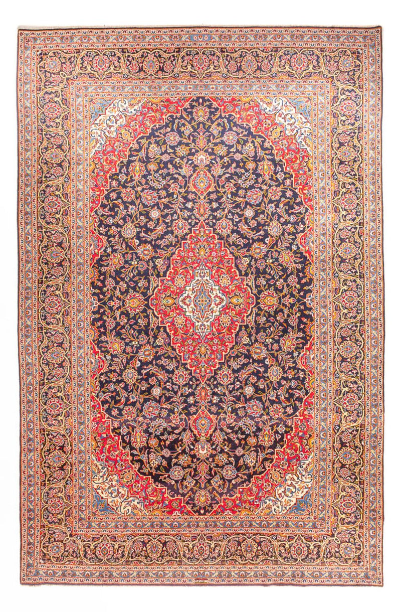 Alfombra persa - Keshan - 445 x 310 cm - azul oscuro