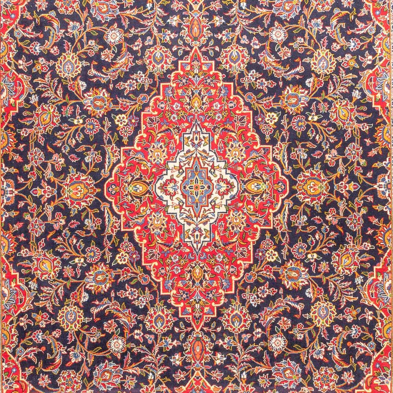 Alfombra persa - Keshan - 445 x 310 cm - azul oscuro