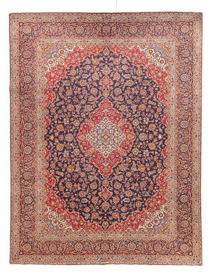 Alfombra persa - Keshan - 380 x 295 cm - azul oscuro