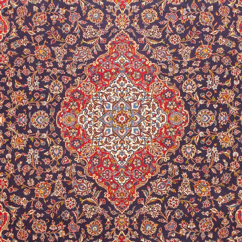 Alfombra persa - Keshan - 380 x 295 cm - azul oscuro