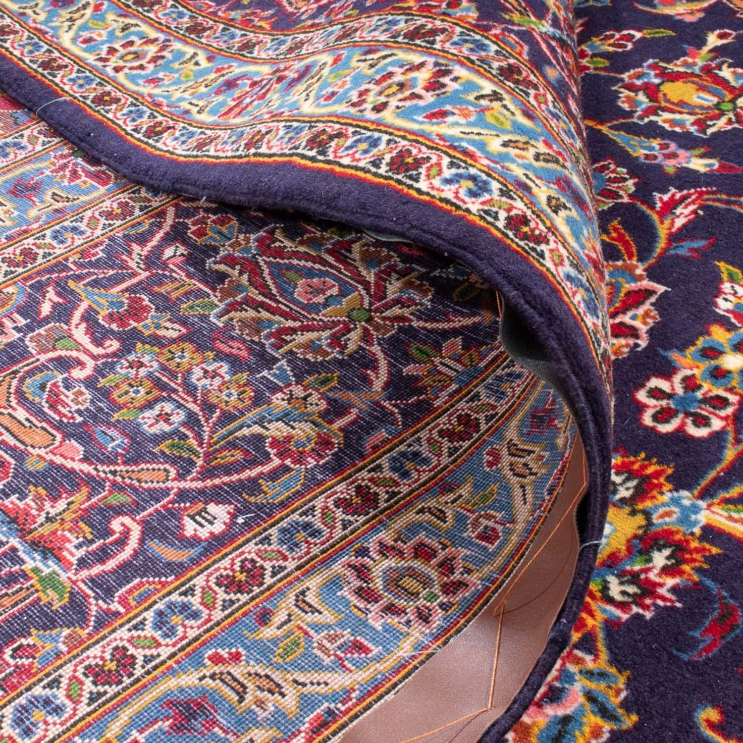 Alfombra persa - Keshan - 380 x 295 cm - azul oscuro