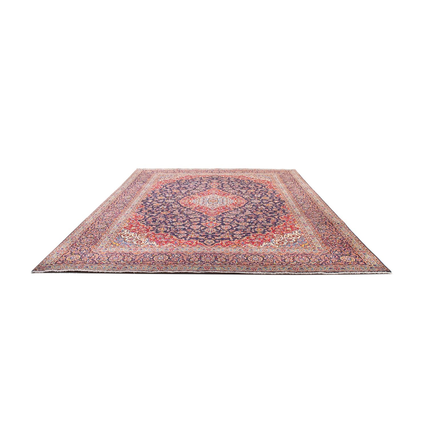 Alfombra persa - Keshan - 380 x 295 cm - azul oscuro