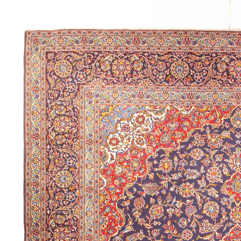 Alfombra persa - Keshan - 395 x 300 cm - azul oscuro